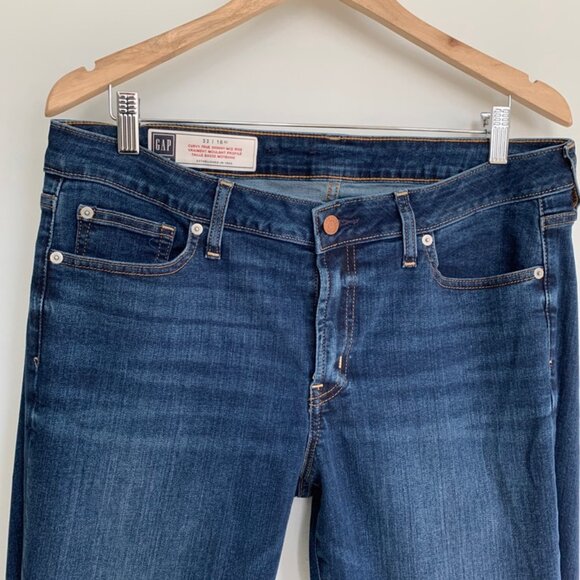 Gap  Mid Rise Curvy True Skinny Jeans Dark Indigo 33 / 16 - Picture 8 of 12